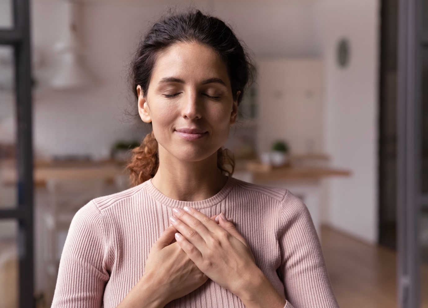 woman meditating