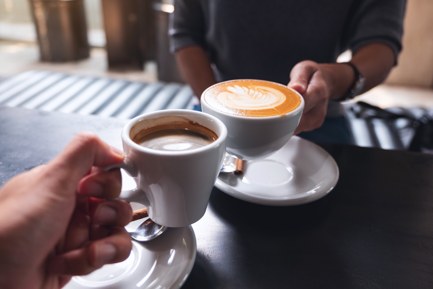 people drinking coffee