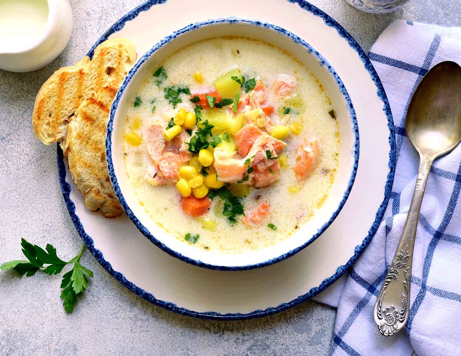 Pam’s Smoked Salmon Chowder