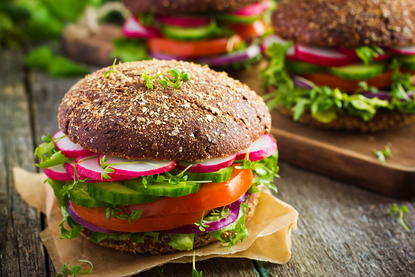 Umami-Infused Organic Black Bean Veggie Burger by Pam McDonald