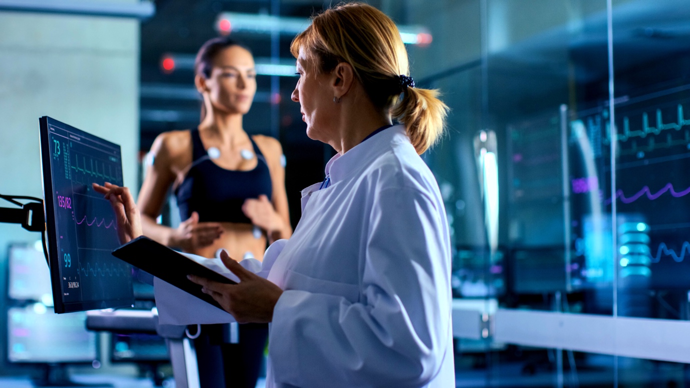 researcher studying exercise